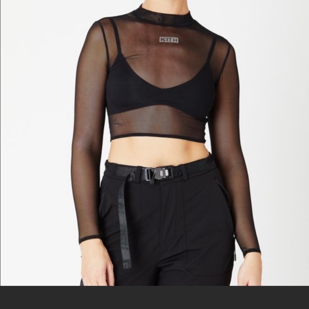 Kith Swarovski mesh top
